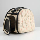 Складная сумка-переноска с отдельным входом, материал EVA, 43,5 х 28 х 33 см, бежевая - Фото 5