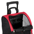 Сумка-рюкзак на колесах  для животных с выдвижной ручкой, 38 х 29 х 47 см, красная - Фото 6