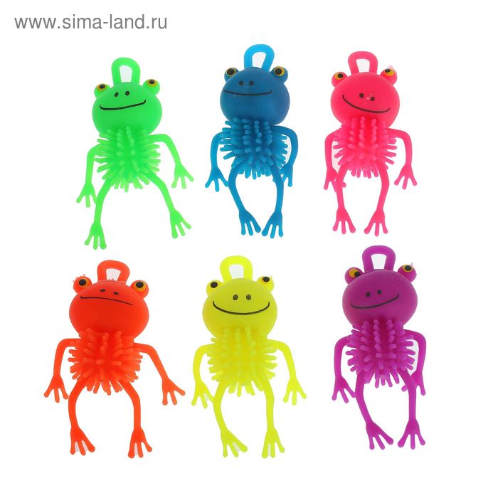 Ёжка резиновый "Лягушка" световой, цвета МИКС - Фото 1