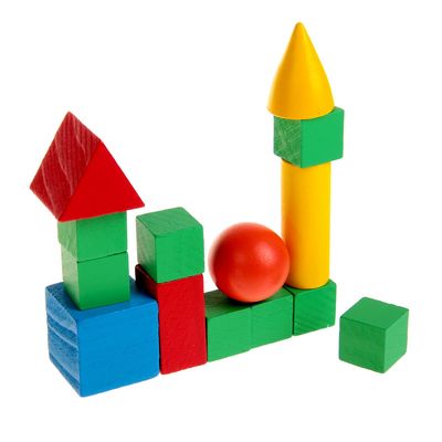 Обучающий материал , набор 14 предметов, цветные