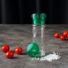 Мельница для специй, пластиковый механизм, 115 мл (45-80 гр), цвет зелёный - Фото 4