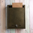 Ящик почтовый с замком, вертикальный «Тюльпан», антик бронзовый - Фото 1