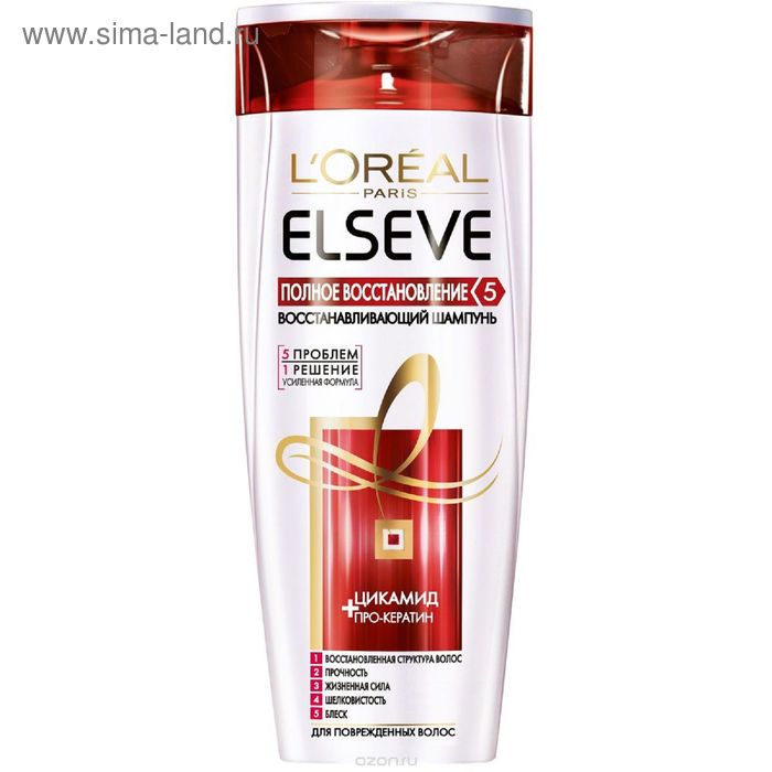 Шампунь для волос L'Oreal Elseve «Полное восстановление 5», 400 мл - Фото 1