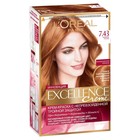 Крем-краска для волос L'Oreal Excellence Creme, тон 7.43 медный русый - Фото 1