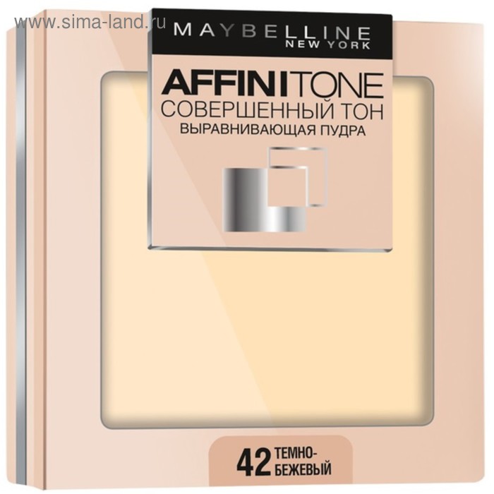 Выравнивающая компактная пудра Maybelline Affinitone 24h, тон 42, тёмно-бежевый - Фото 1