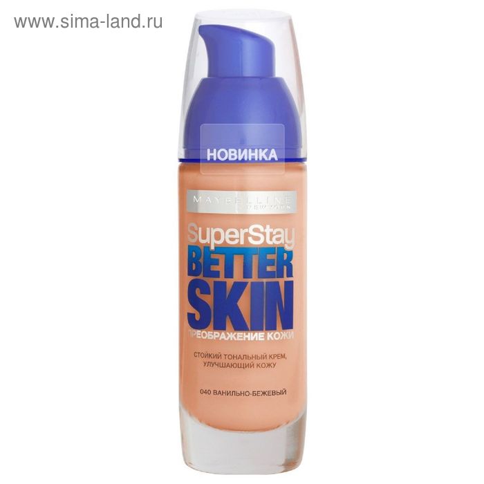 Тональный крем для лица Maybelline SuperStay Better Skin, тон 040, ванильно-бежевый - Фото 1