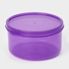 Контейнер круглый Доляна, пищевой, 300 мл, цвет фиолетовый - Фото 1