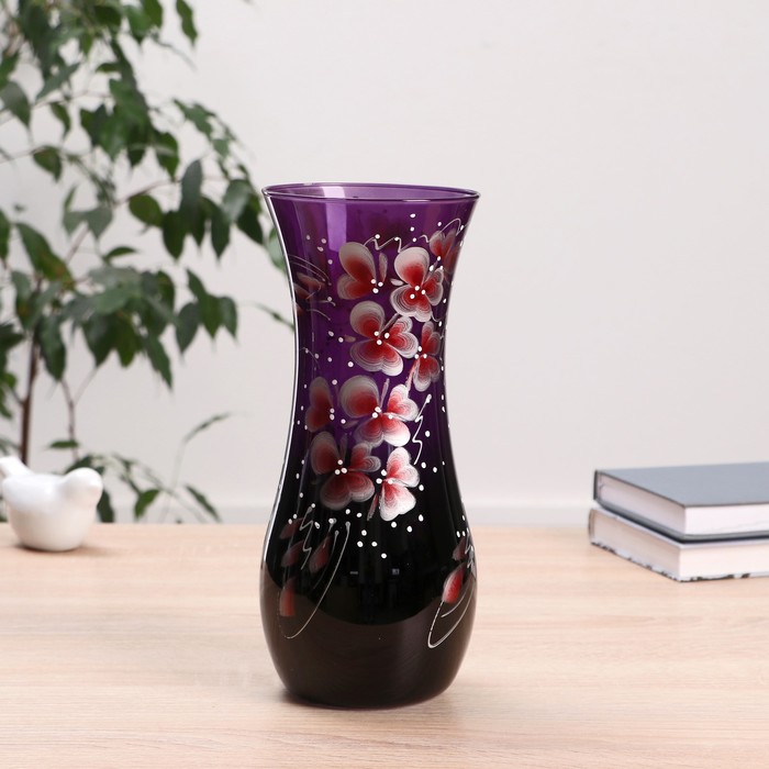 Ваза «Фиолетовое чудо», 10.5×25.5 см, стекло - Фото 1