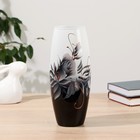 Ваза «Чёрно-белая роза», d=7.5 см, 11×26 см, стекло - Фото 1