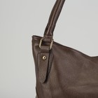 Сумка женская на молнии, 1 отдел, наружный карман, коричневая - Фото 4