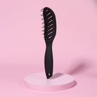 Расчёска массажная, вентилируемая, 4×24 (±1) см, чёрная - Фото 2