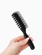 Расчёска массажная, продуваемая, 4.5×21(±1) см, чёрная - Фото 4