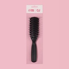 Расчёска массажная, продуваемая, 4.5×21(±1) см, чёрная 1390063