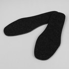 Стельки для обуви, двухслойные, тонкие, 44 р-р, пара, цвет чёрный - Фото 1