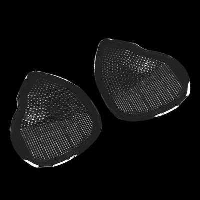 Полустельки для обуви, с протектором, силиконовые, 8,5 × 6,3 см, пара, цвет прозрачный