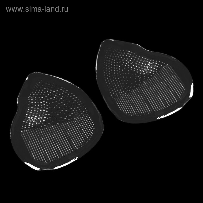 Полустельки для обуви, с протектором, силиконовые, 8,5 × 6,3 см, пара, цвет прозрачный - Фото 1