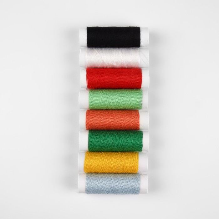 Швейный набор, 33 предмета, в пластиковом контейнере, 12 × 6 × 7,5 см, цвет МИКС - фото 1895078334