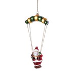 Игрушка елочная "Санта на парашюте", 19,5 см - Фото 1
