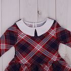 Платье для девочки "Осенний блюз", рост 92 см (50), цвет красный/синий/белый, принт клетка ДПД856067 - Фото 2