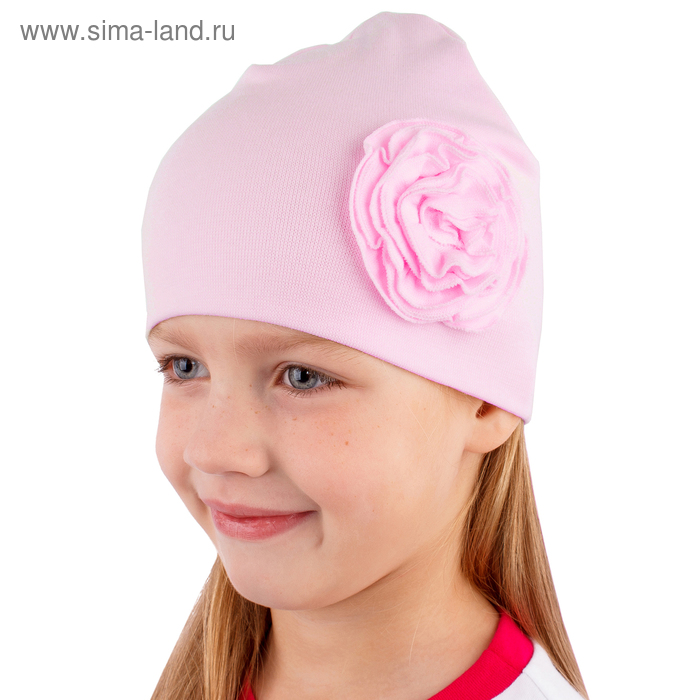 Головной убор для девочки "Ветер", размер 52, цвет светло-розовый - Фото 1