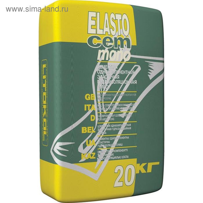 Гидроизоляционная смесь ELASTOcem MONO 20 кг - Фото 1