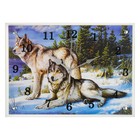 Часы настенные, серия: Животный мир, "Волки в Зимнем Лесу", 30х40 см - фото 319975088
