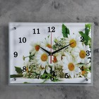 Часы-картина настенные, серия: Цветы, "Ромашки", 30х40 см - фото 3112797