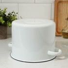 Кастрюля эмалированная, 3.5 л, d=20 см, цилиндрическая, цвет белый - Фото 3