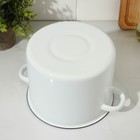 Кастрюля эмалированная, 3.5 л, d=20 см, цилиндрическая, цвет белый - Фото 4