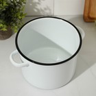 Кастрюля эмалированная, 3.5 л, d=20 см, цилиндрическая, цвет белый - Фото 5