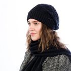 Комплект женский зимний (шапка, шарф) "СТЕЛЛА", размер 56-58, цвет тёмно-серый 800131 - Фото 2