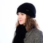 Комплект женский зимний (шапка, шарф) "СТЕЛЛА", размер 56-58, цвет чёрный 800122 - Фото 2