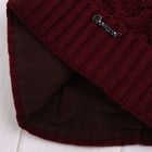 Комплект женский зимний (шапка, шарф) "СТЕЛЛА", размер 56-58, цвет бордовый 800127 - Фото 6