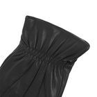 Перчатки мужские, резинка, подклад - искусственный мех, р-р 11, чёрные - Фото 3