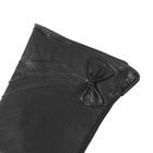 Перчатки женские, подклад - искусственный мех, р-р 7, чёрные - Фото 3