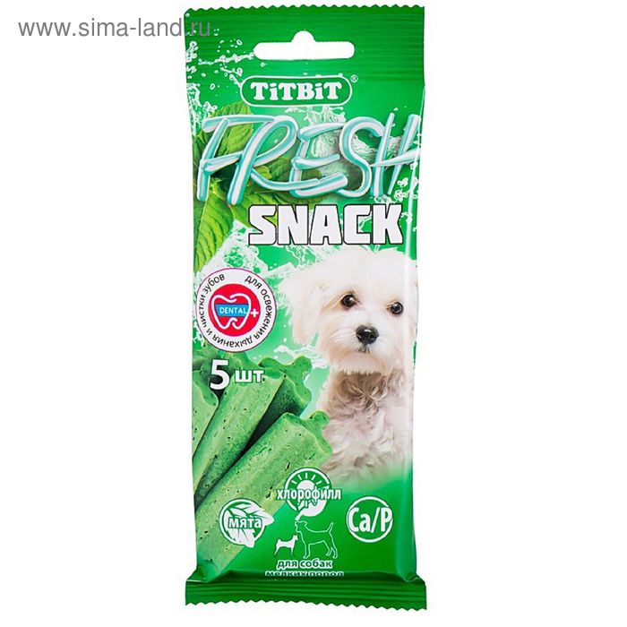 Снек TitBit Fresh для мелких собак, с мятой и хлорофиллом - Фото 1