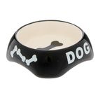 Миска керамическая "Dog", 170 мл, черная - Фото 1