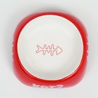 Миска керамическая "КОТЭ" 200 мл  13 х 4,5 см, красная - Фото 5