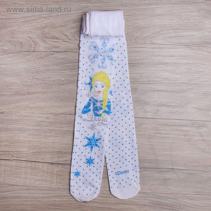 Детские капроновые колготки "Эльза", Холодное сердце, рост 98-116 см, 4-6 лет - Фото 1