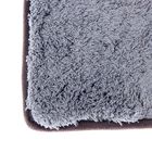 Набор ковриков для ванной и туалета, микрофибра 2 шт, цвет серый - Фото 2