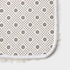 Набор ковриков для ванной и туалета Доляна «Плюшевый», 3 шт, 80×49 см, 40×49 см, 40×35 см, цвет белый - Фото 3
