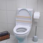 Набор ковриков для ванной и туалета Доляна «Плюшевый», 3 шт, 32×40, 40×50, 50×80 см, цвет синий - Фото 3