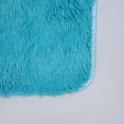 Набор ковриков для ванной и туалета Доляна «Плюшевый», 3 шт, 32×40, 40×50, 50×80 см, цвет синий - Фото 3