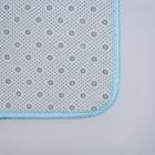 Набор ковриков для ванной и туалета Доляна «Плюшевый», 3 шт, 32×40, 40×50, 50×80 см, цвет синий - Фото 4