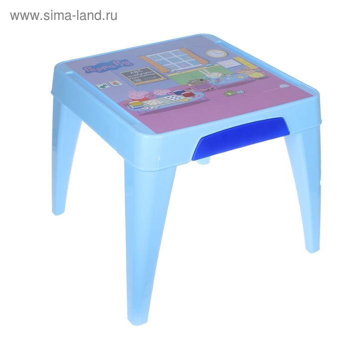 Детский стол "Я расту. Свинка Пеппа", цвет голубой - Фото 1