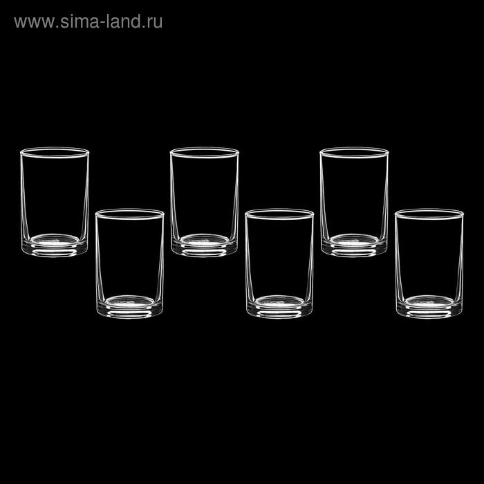 Набор стаканов стеклянных 175 мл "Ребро", 6 шт - Фото 1