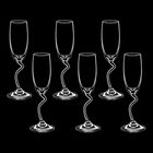 Набор бокалов стеклянных для шампанского 180 мл "Рассвет", 6х20 см, 6 шт - Фото 1