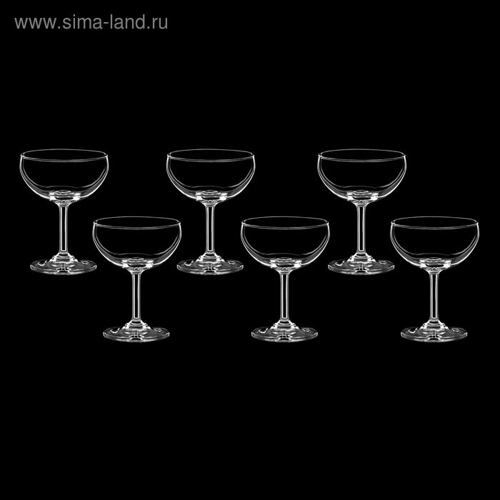 Набор бокалов стеклянных для шампанского 200 мл "Классик", 6 шт - Фото 1