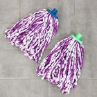 Насадка для швабры верёвочная Доляна, микрофибра, 100 гр, цвет МИКС - Фото 3