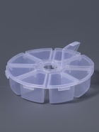 Органайзер для хранения мелочей, 8 ячеек, d=10.5×3 см, прозрачный - Фото 2